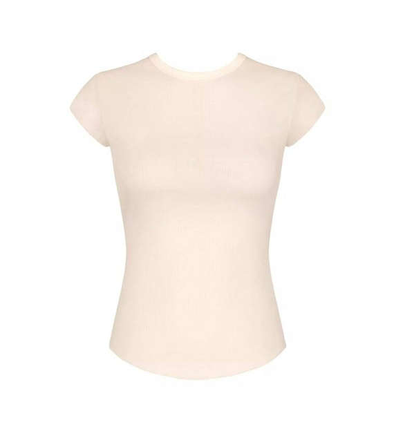 Bluzka z krótkim rękawem GO Ribbed T-Shirt Sloggi - Angora