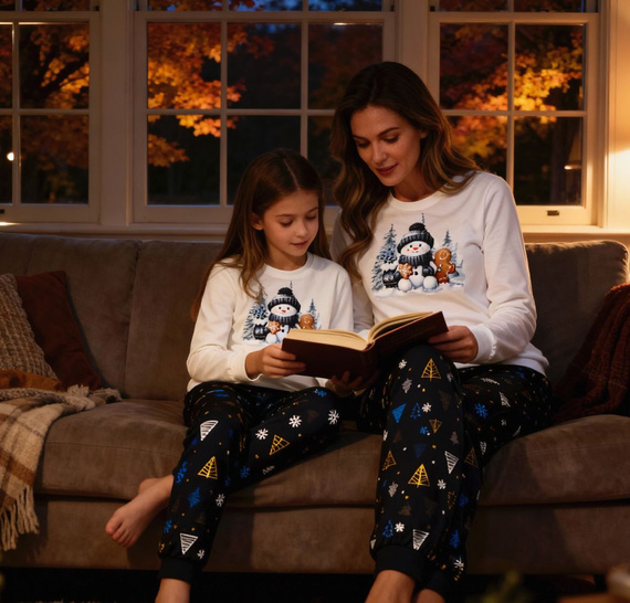 Cornette Snowy Day 721/427 – piżama damska bawełniana z długim rękawem | Styl i ciepło
