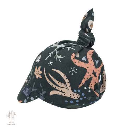 Nature Symphony Chustka z daszkiem na gumce 100% Bamboo - Makaszka