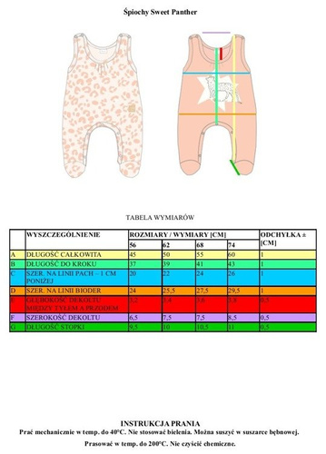 Śpiochy niemowlęce "Secret Forest" Pinokio - granat