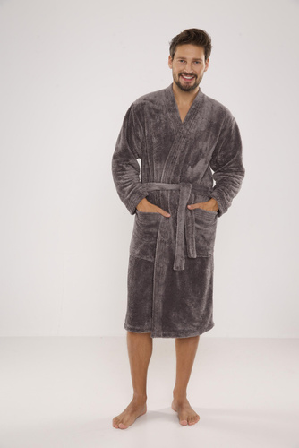 391 Hugo szlafrok męski De lafense - szary