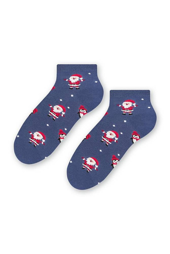 art.136 Zakostki damskie Świąteczne Steven -002 granatowy