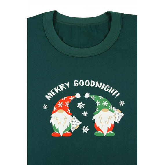 Piżama damska świąteczna 2576 Skrzat Sesto Senso zielony