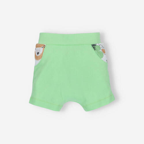 Szorty z bawełny organicznej Lion Nini zielony