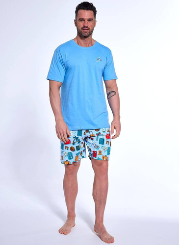 Piżama męska 326/174 Travel Cornette niebieski