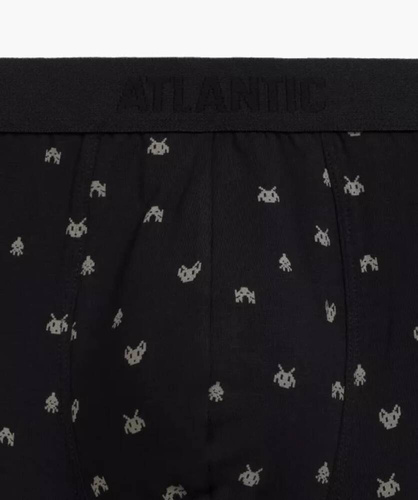 Bokserki męskie 3MH-054  A'3  Atlantic --czarny-grafitowy