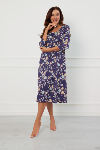 Koszula nocna z rękawem 3/4 Pulia Italian Fashion - druk 