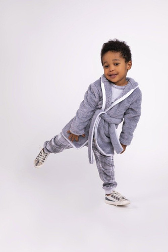 Szlafrok dziecięcy 019 22 "Basic" Nicol - szary