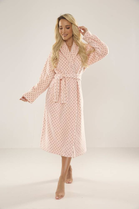 Długi Szlafrok damski 548 Melanie Forex - łosoś