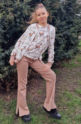 Spodnie dzwony Horse Bambarillo beżowy 