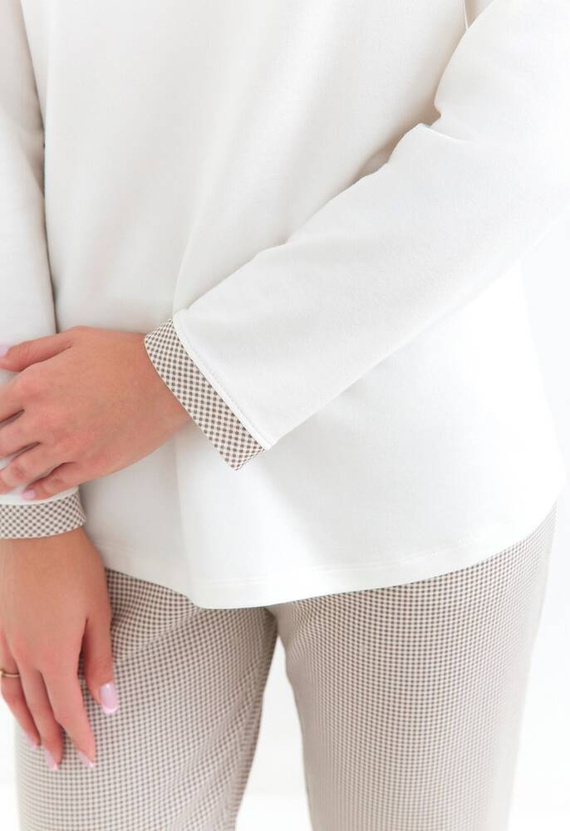 Piżama damska Interlock 127 Cana - ecru