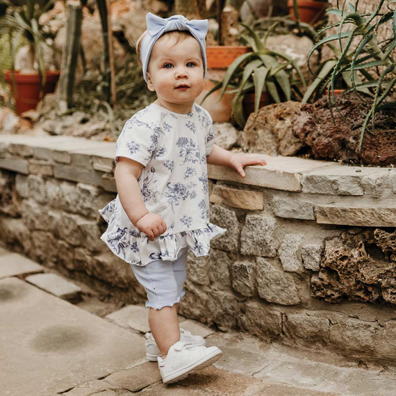 Szorty biker dla dziewczynki Botanic Eevi - błękitny