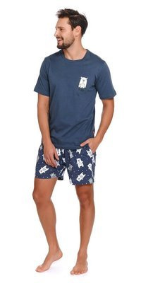 PMB.4222 Piżama Męska Doctor Nap - deep blue