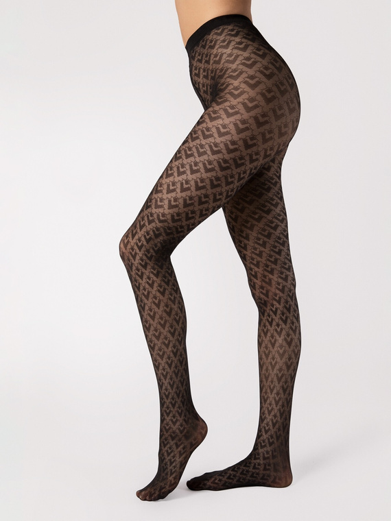 G 6114 Bisette Rajstopy Fiore 30 den - black