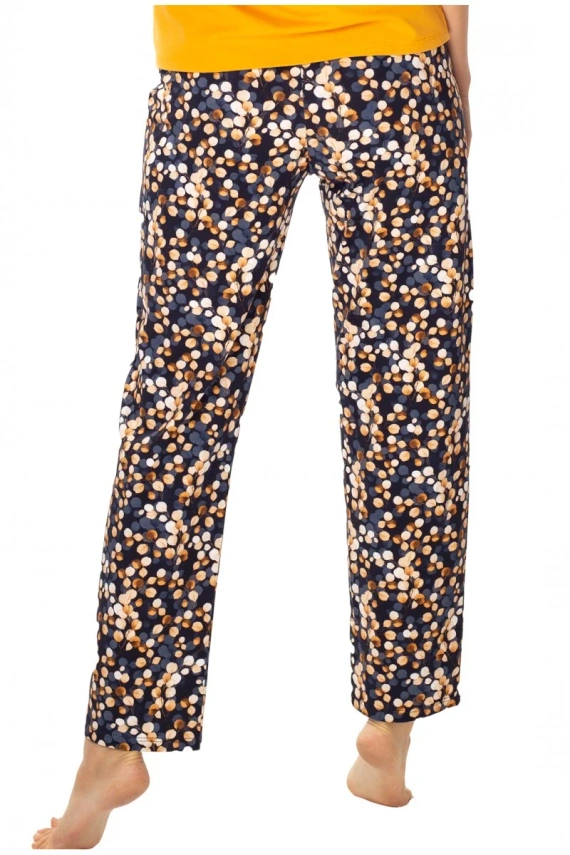Spodnie piżamowe 86674 Lucy Mewa druk brązowy