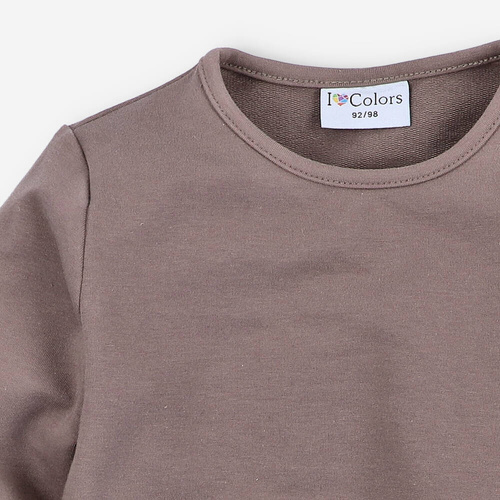 Bluza dresowa I love Colors - czekoladowy