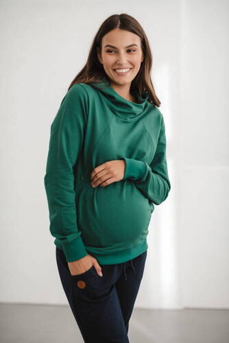 Bluza do karmienia Milk Please Milk&Love butelkowa zieleń