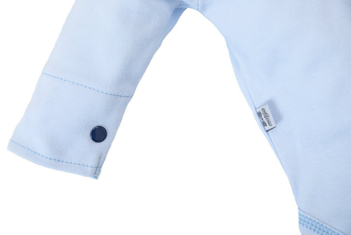 045N Little Gentleman Body koszulowe z długim rękawem Marija - błękit