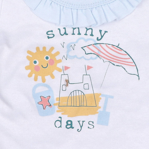 T-shirt z bawełny organicznej Sunny Nini biały