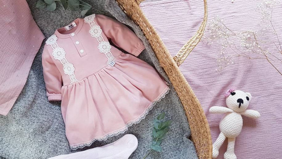 Sukienko-body 174S Cherry Marija - różowy