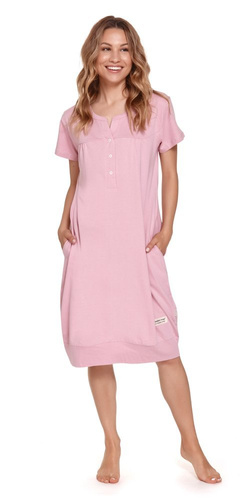 TM.4348 Koszula Nocna ciążowa i do karmienia Doctor Nap - papaya