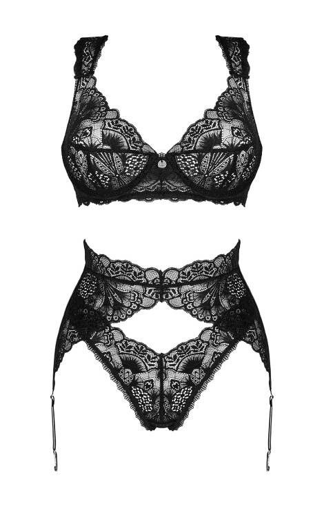 Komplet 3-częściowy Donna Dream Obsessive - czarny