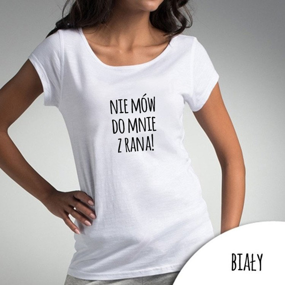 Bluzka damska  "Z rana!" Moocha biały