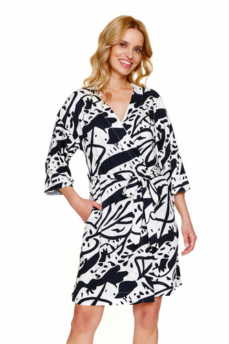 Doctor Nap 7311 – Szlafrok damski La Palma z wiskozy, z kieszeniami
