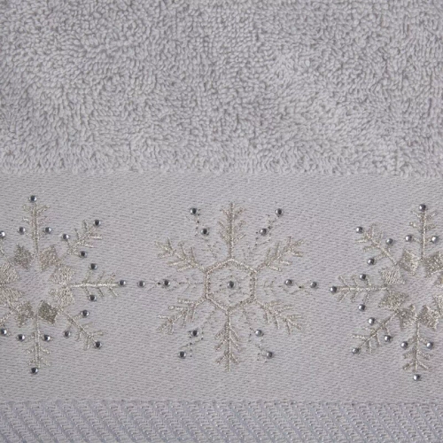 Ręcznik świąteczny choinka Joy 3 Eurofirany srebrny 