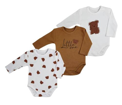 3 pak Body z długim rękawem Little One  Koala