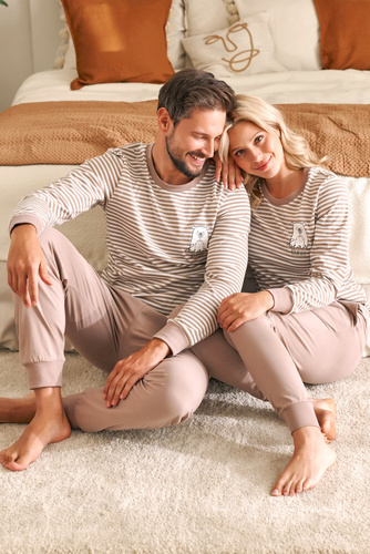 PMB.4530 "Bear" Piżama Męska Doctor Nap - beige