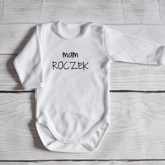 Body długi rękaw "Mam roczek" Moocha czarne