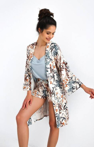 Szlafrok damski Dolores Sensis - kremowy