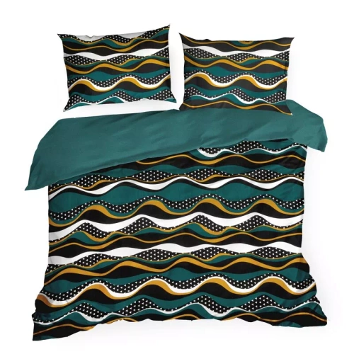 Pościel satynowa fale Nika 50 Eurofirany morski