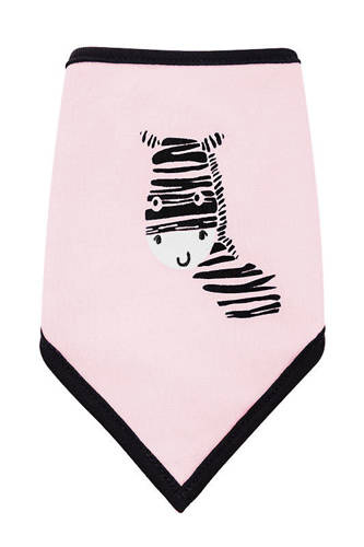 "Zebra" Apaszka chustka niemowlęca Terjan - różowy