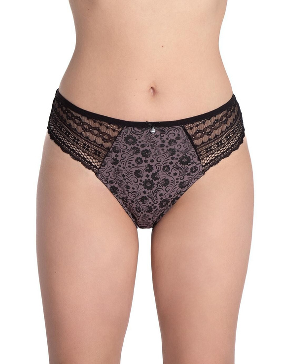 Figi damskie Lama L-1592 BI – koronkowe bikini z kokardką, 2 sztuki w zestawie