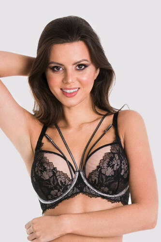 Biustonosz miękki soft 01108 Casino Mediolano czarny