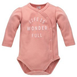 "Spring Light" Body z długim rękawem rozpinane Pinokio - różowy