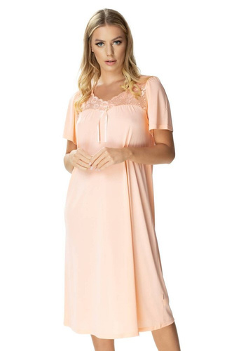 1693 Berenika halka koszula nocna damska Mewa morelowy