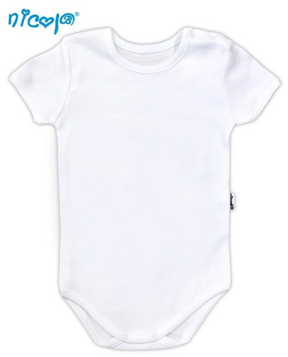 070 Body niemowlęce z krótkim rękawem "Basic" Nicol - biały