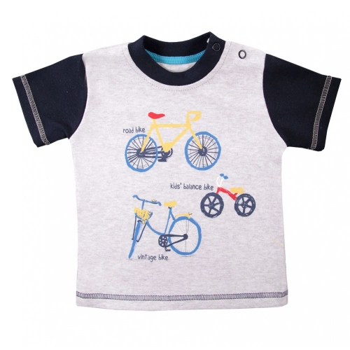 T-shirt dla chłopca "Bike" Ewa Klucze - melanż