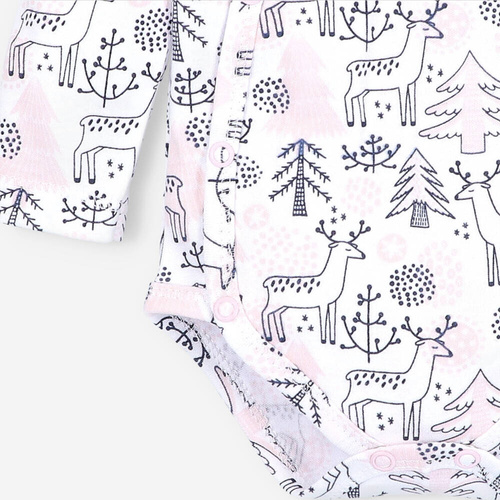 Body kopertowe z bawełny organicznej Jelonki Nini druk