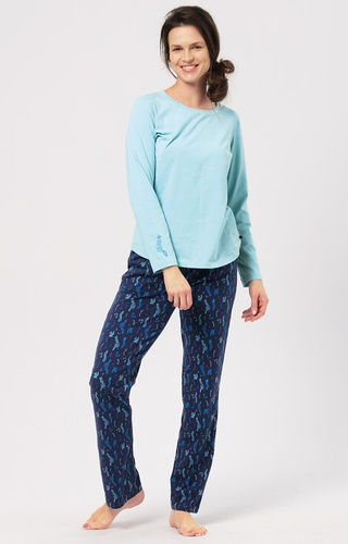 Piżama Damska LNS 535 Key - niebieska