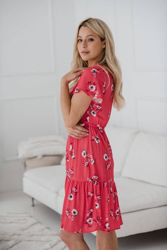 Sukienka ciążowa i do karmienia Lovely Dress Milk&Love koralowy