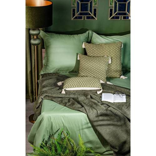 Poszewka z grubej tkaniny bawełnianej Montenegro Eurofirany oliwkowy