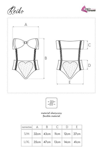 Body damskie Reiko LC 8083 LivCo Corsetti Fashion czarny