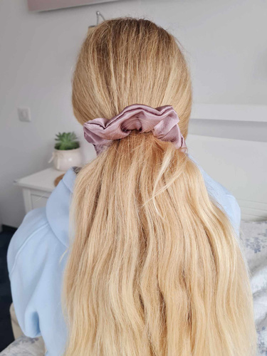 Gumka do włosów GS scrunchie satynowa Marija - choco