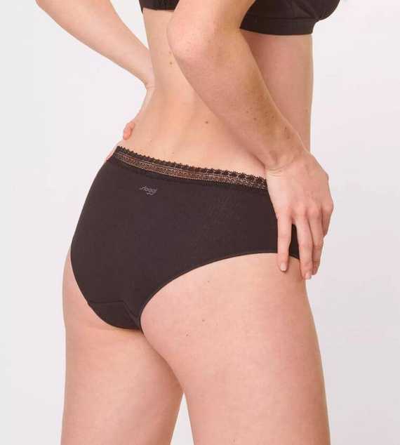 Figi Damskie GO Ribbed R Hipster C2P 2-pak Sloggi - black