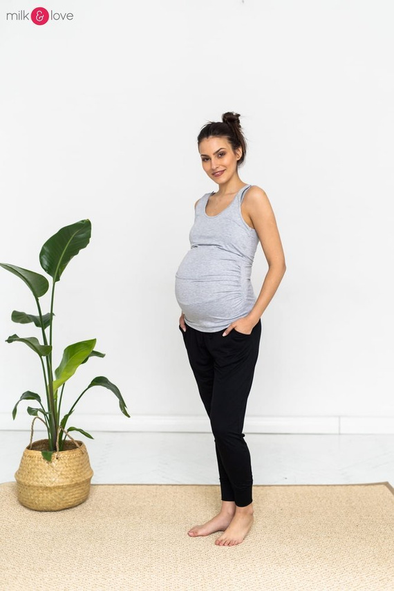 Joggersy spodnie ciążowe Milk&Love czarny