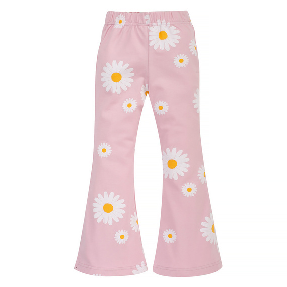 Legginsy bawełniane dzwony Daisy Pinokio - różowy 